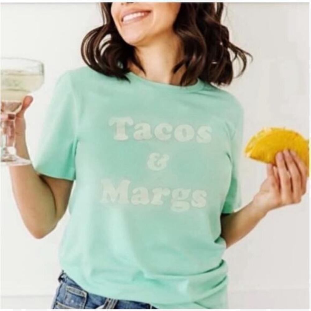 NEW WILDFOX Tacos & Margs Baby keke Short Sleeve Tee Size graphic t-shirt small